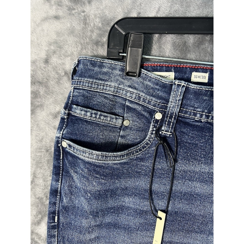 Artful Rebel Mens Slim Straight Leg Jeans Medium Wash Blue Denim 36W 30L NEW - Picture 3 of 16